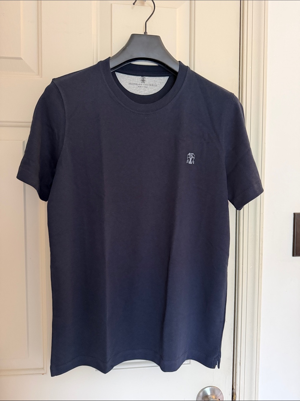Brunello cucinelli Men's Navy Crewneck T-Shirt